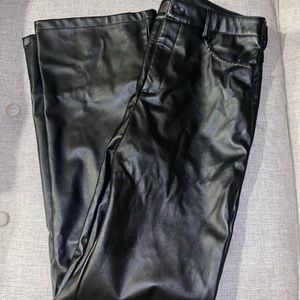 Bootcut leather pants